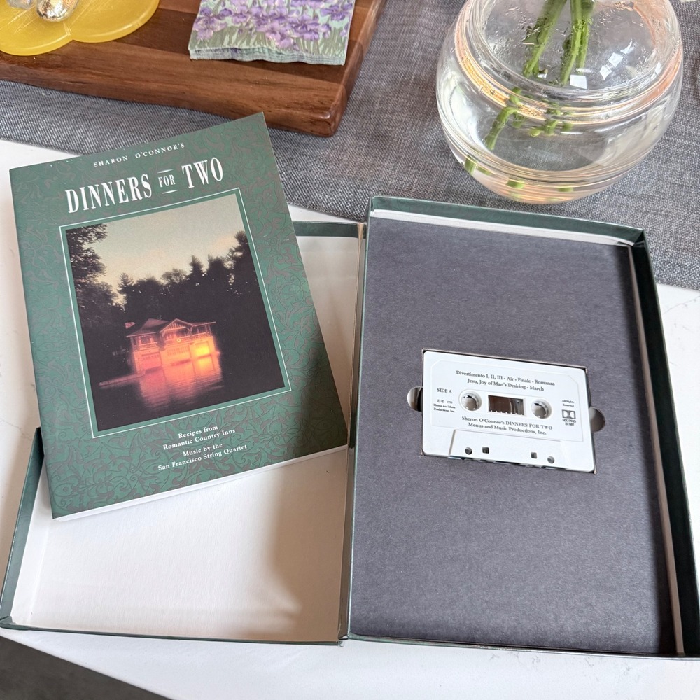 Vintage Dinners for Two Sharon O'Connor Complete Box Set Cookbook, Cassette Tape